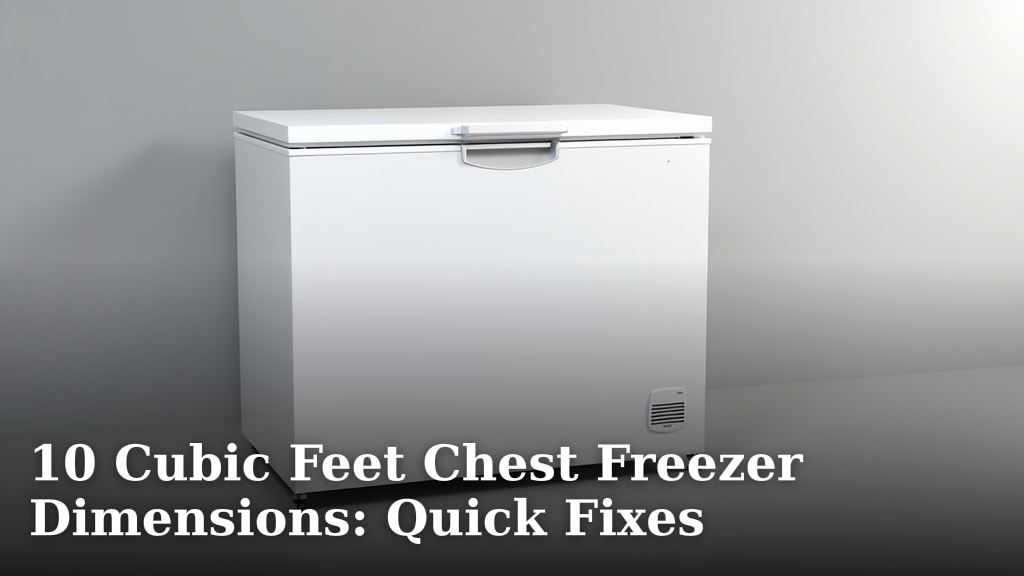 10 Cubic Feet Chest Freezer Dimensions: Quick Fixes