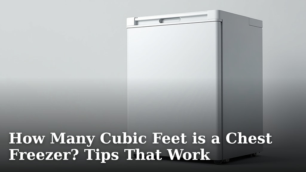 How Many Cubic Feet is a Chest Freezer? Tips That Work