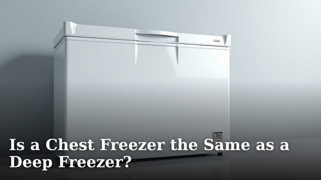 Is a Chest Freezer the Same as a Deep Freezer?